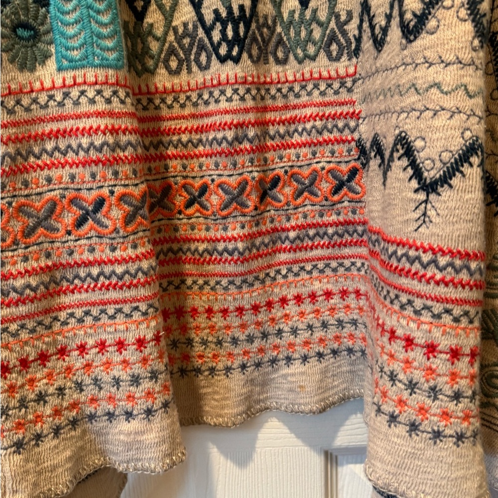 Johnny Was Multicolor Patterned Sweater - image 4